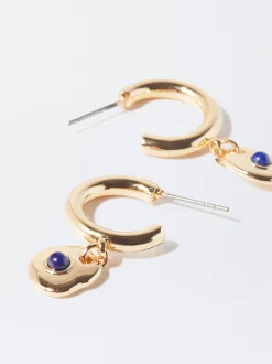 PARFOIS Pendientes Con Piedra Azul Hot