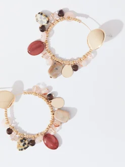PARFOIS Pendientes Con Piedras Multicor Shop