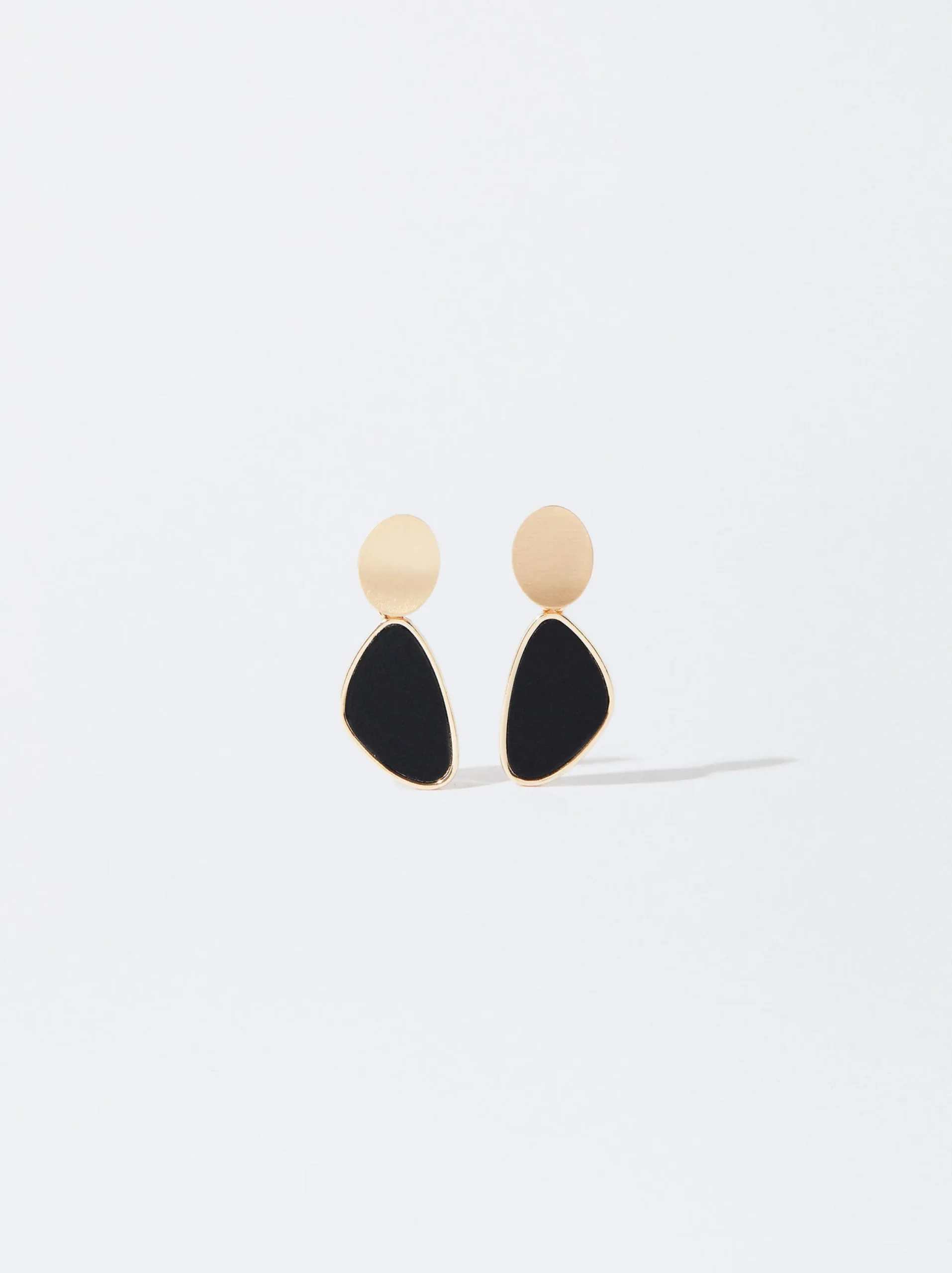 PARFOIS Pendientes Con Resina Negro Best