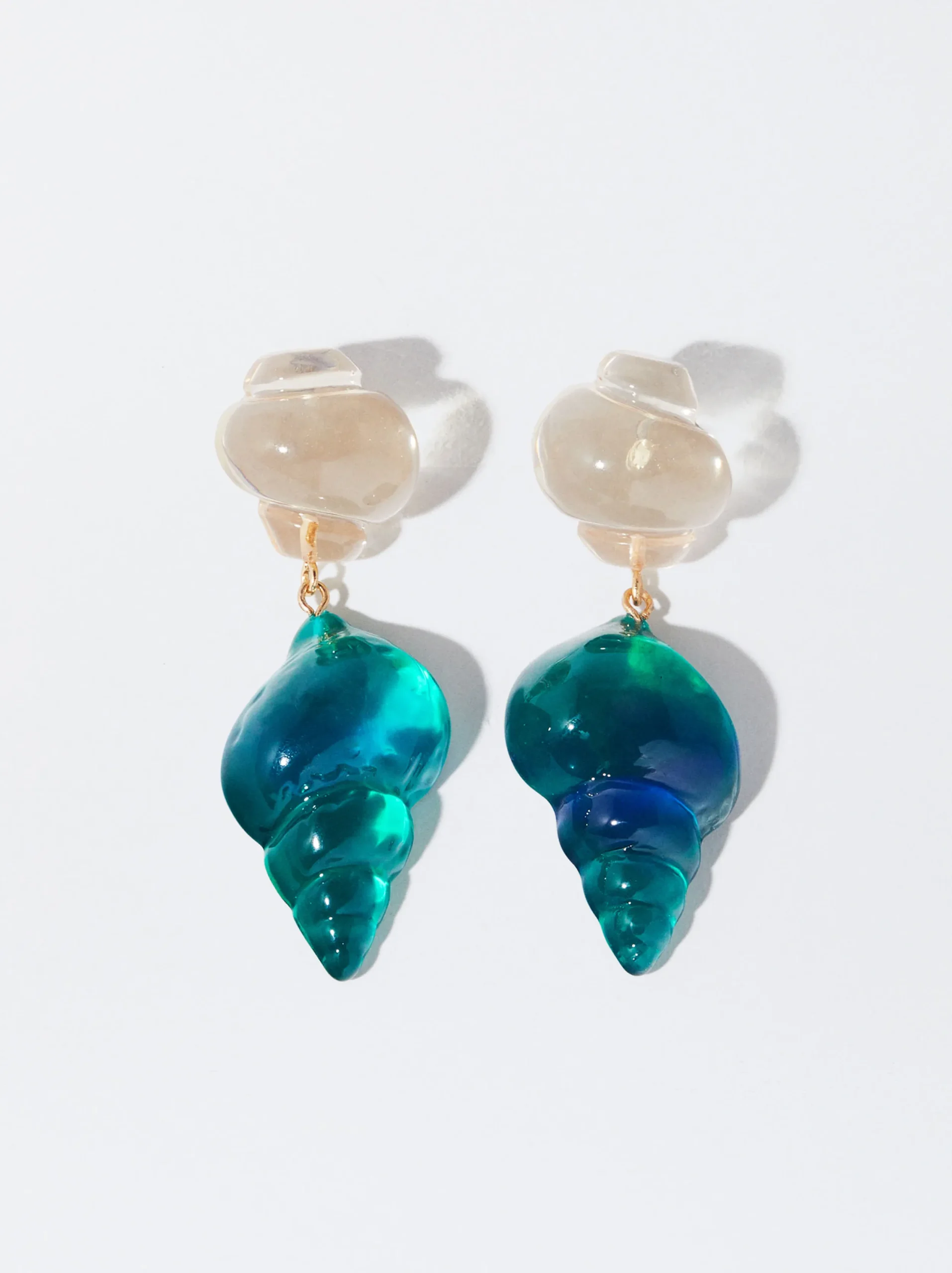PARFOIS Pendientes Con Resina Azul Online