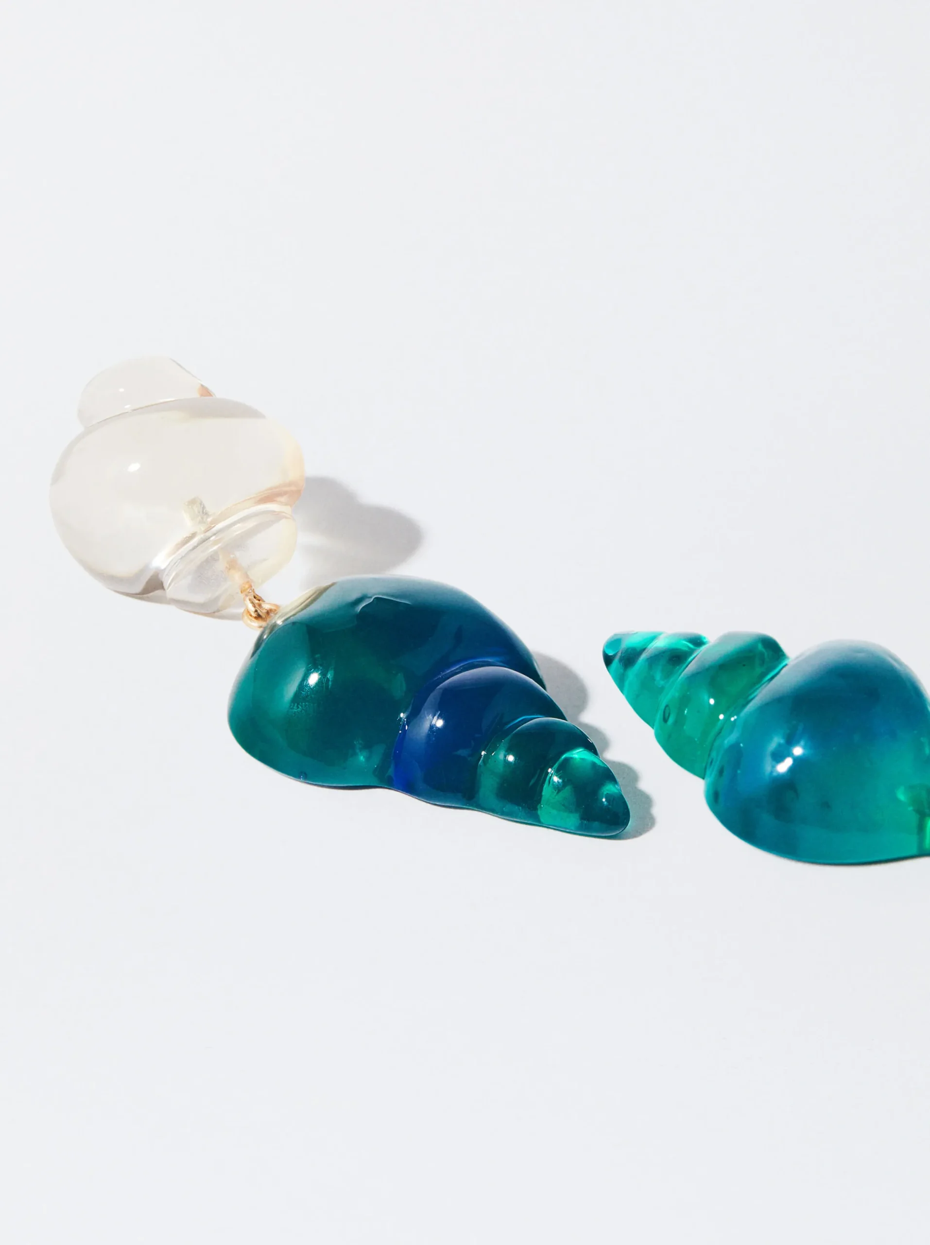 PARFOIS Pendientes Con Resina Azul Online