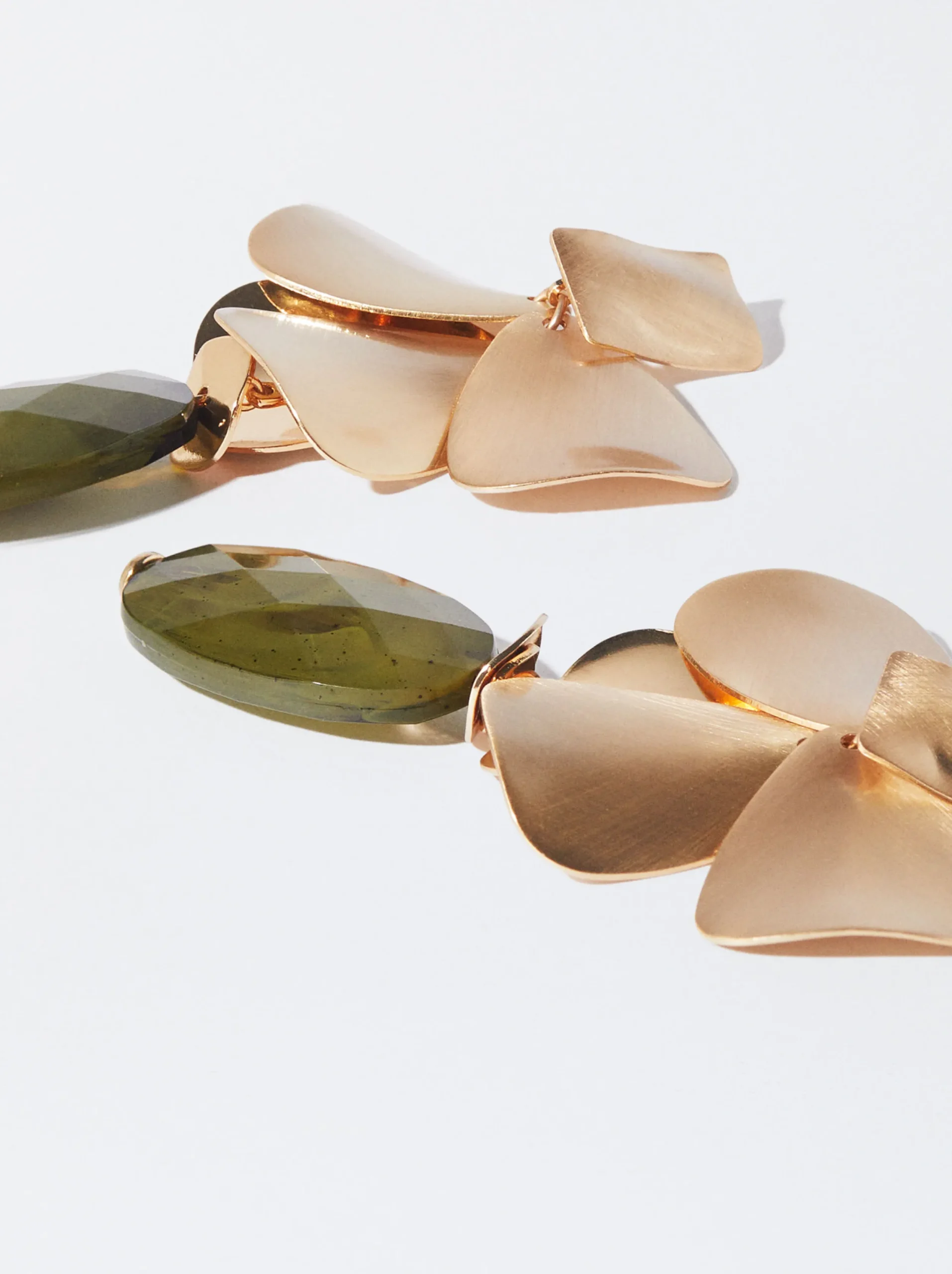 PARFOIS Pendientes Con Resina Verde Best Sale