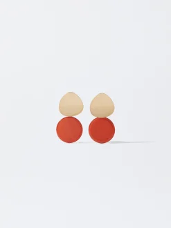 PARFOIS Pendientes Con Resina Multicor Sale