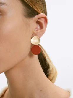 PARFOIS Pendientes Con Resina Multicor Sale