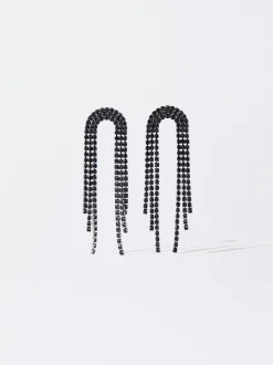 PARFOIS Pendientes Con Strass Azul Discount