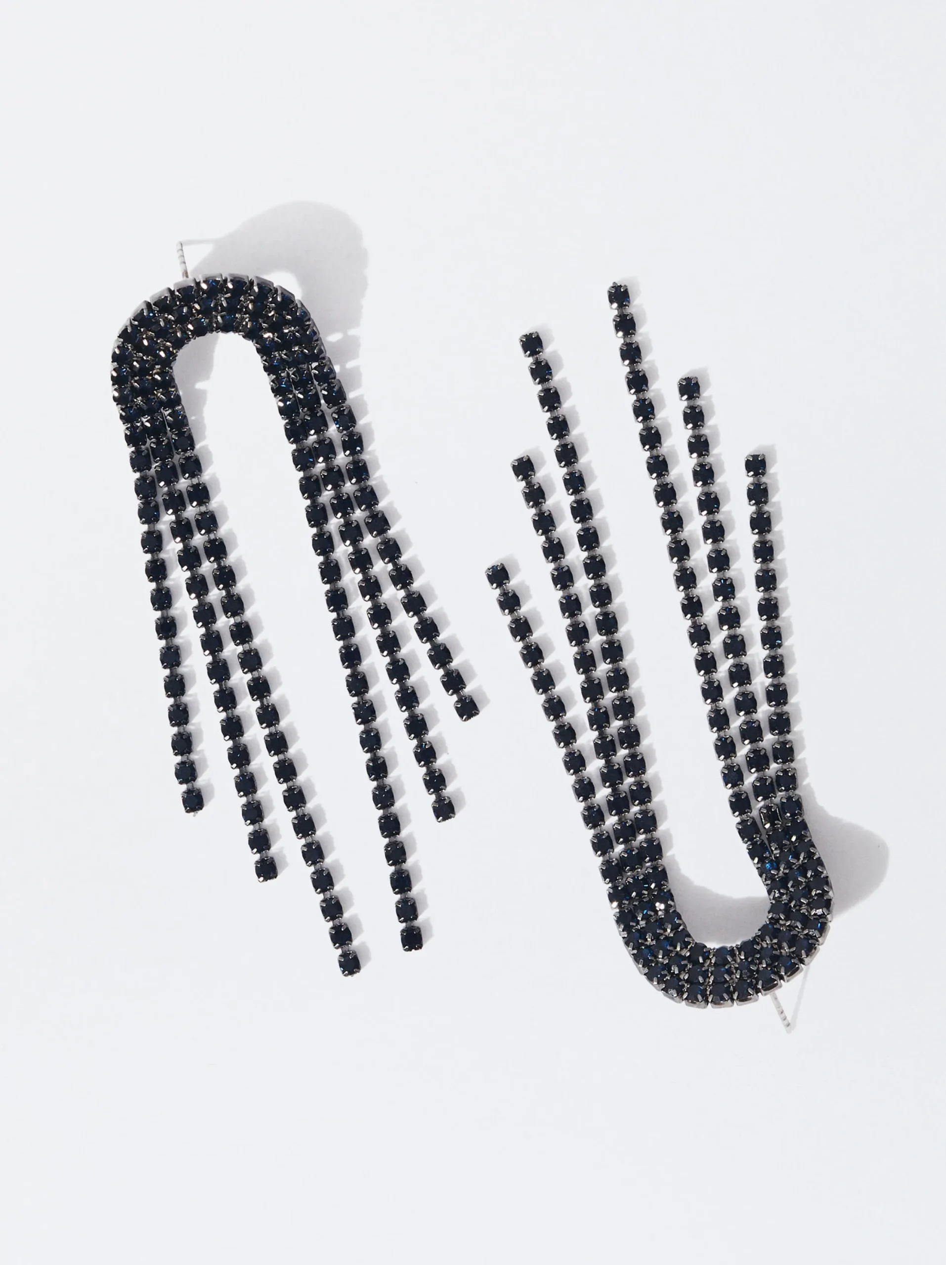PARFOIS Pendientes Con Strass Azul Discount