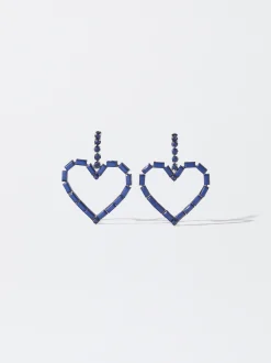PARFOIS Pendientes Coraz&oacute;n Azul New