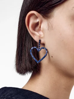 PARFOIS Pendientes Coraz&oacute;n Azul New