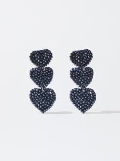 PARFOIS Pendientes Coraz&oacute;n Azul Best Sale