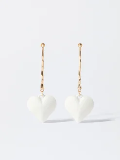 PARFOIS Pendientes Coraz&oacute;n Beige Online