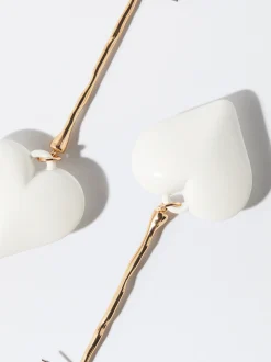 PARFOIS Pendientes Coraz&oacute;n Beige Online