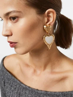 PARFOIS Pendientes Coraz&oacute;n Dorado Best Sale