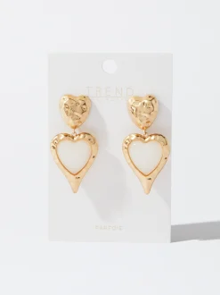 PARFOIS Pendientes Coraz&oacute;n Dorado Best Sale