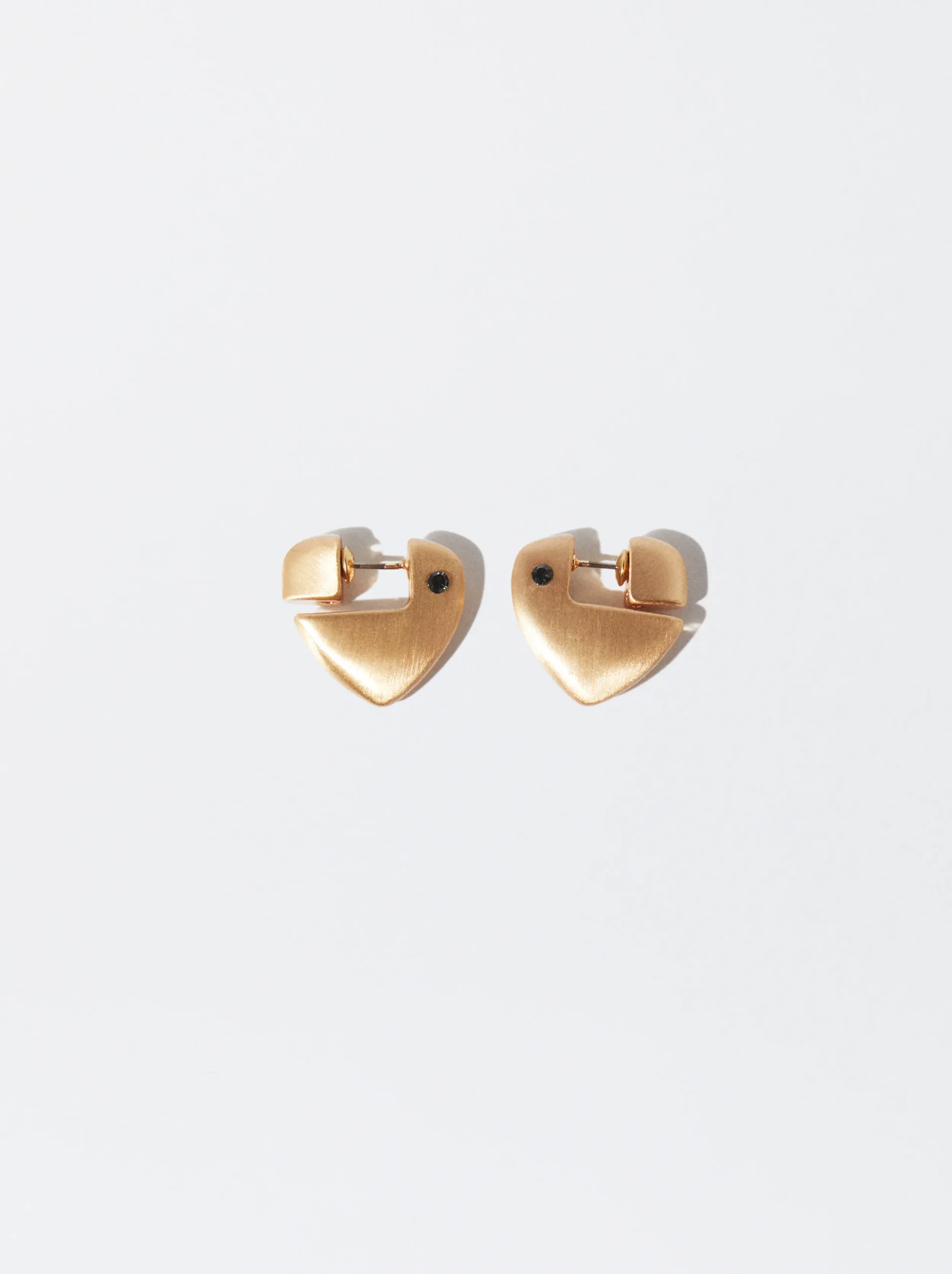 PARFOIS Pendientes Corazón Com Circonitas Negro Outlet