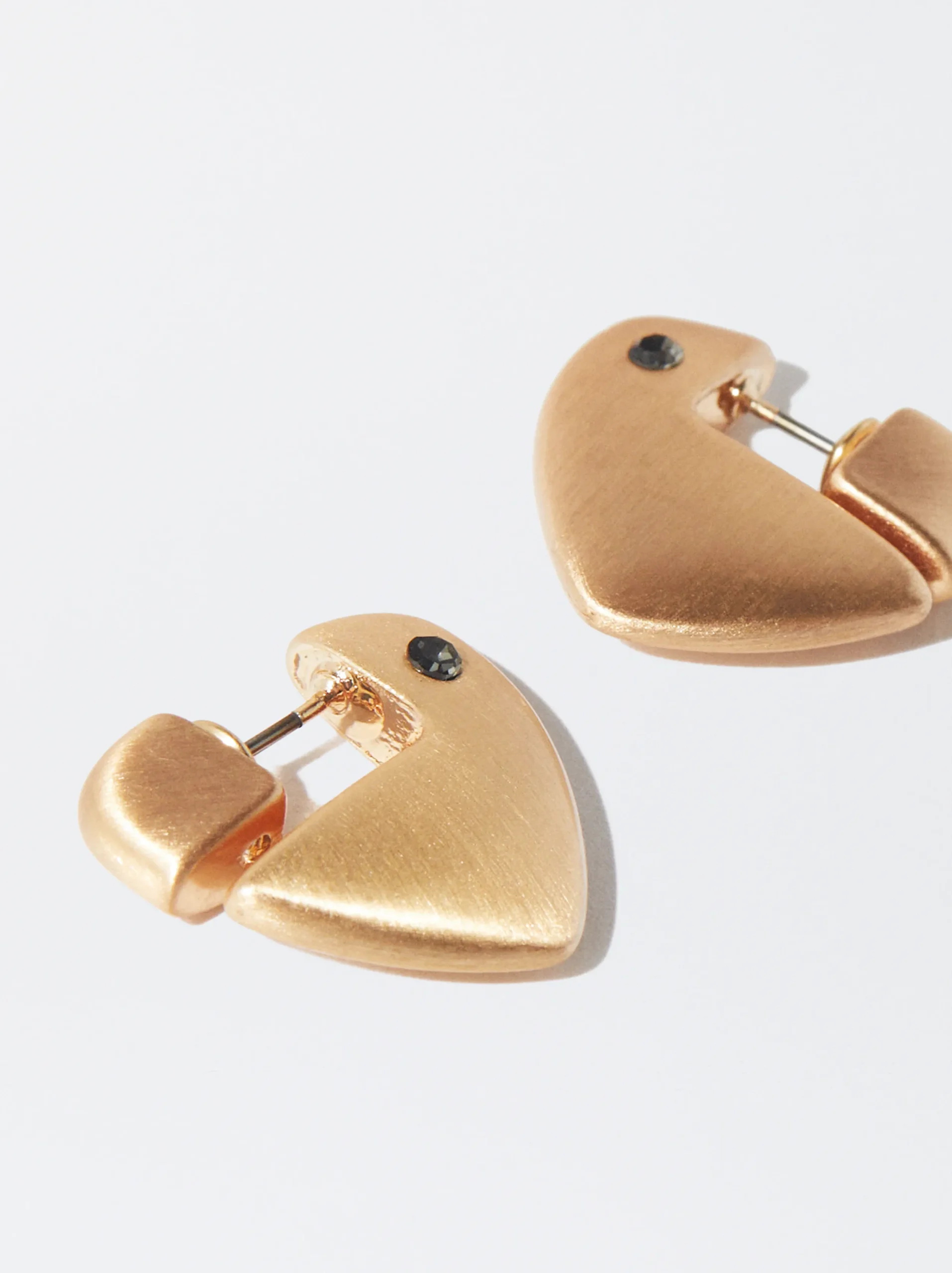 PARFOIS Pendientes Corazón Com Circonitas Negro Outlet
