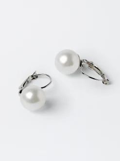 PARFOIS Pendientes Cortos Perla Beige Online