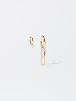 PARFOIS Pendientes De Acero Asimétricos Multicor Discount