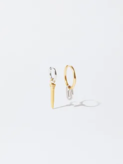 PARFOIS Pendientes De Acero Asimétricos Multicor Shop