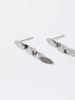 PARFOIS Pendientes De Acero s Plateado Cheap