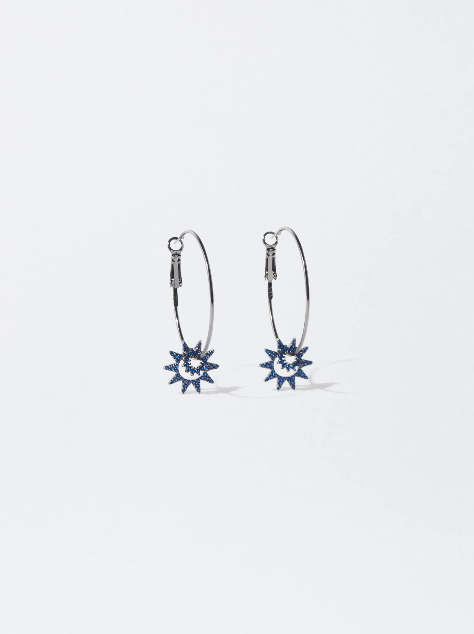 PARFOIS Pendientes De Aro Con Cristales Multicor Outlet