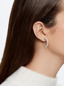 PARFOIS Pendientes De Aro Con Perlas Dorado Cheap