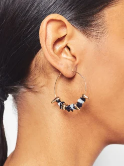 PARFOIS Pendientes De Aro Con Piedra Multicor Flash Sale