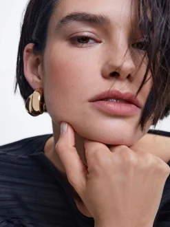 PARFOIS Pendientes De Aro s Dorado Fashion
