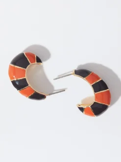 PARFOIS Pendientes De Aro Esmaltados Multicor Online