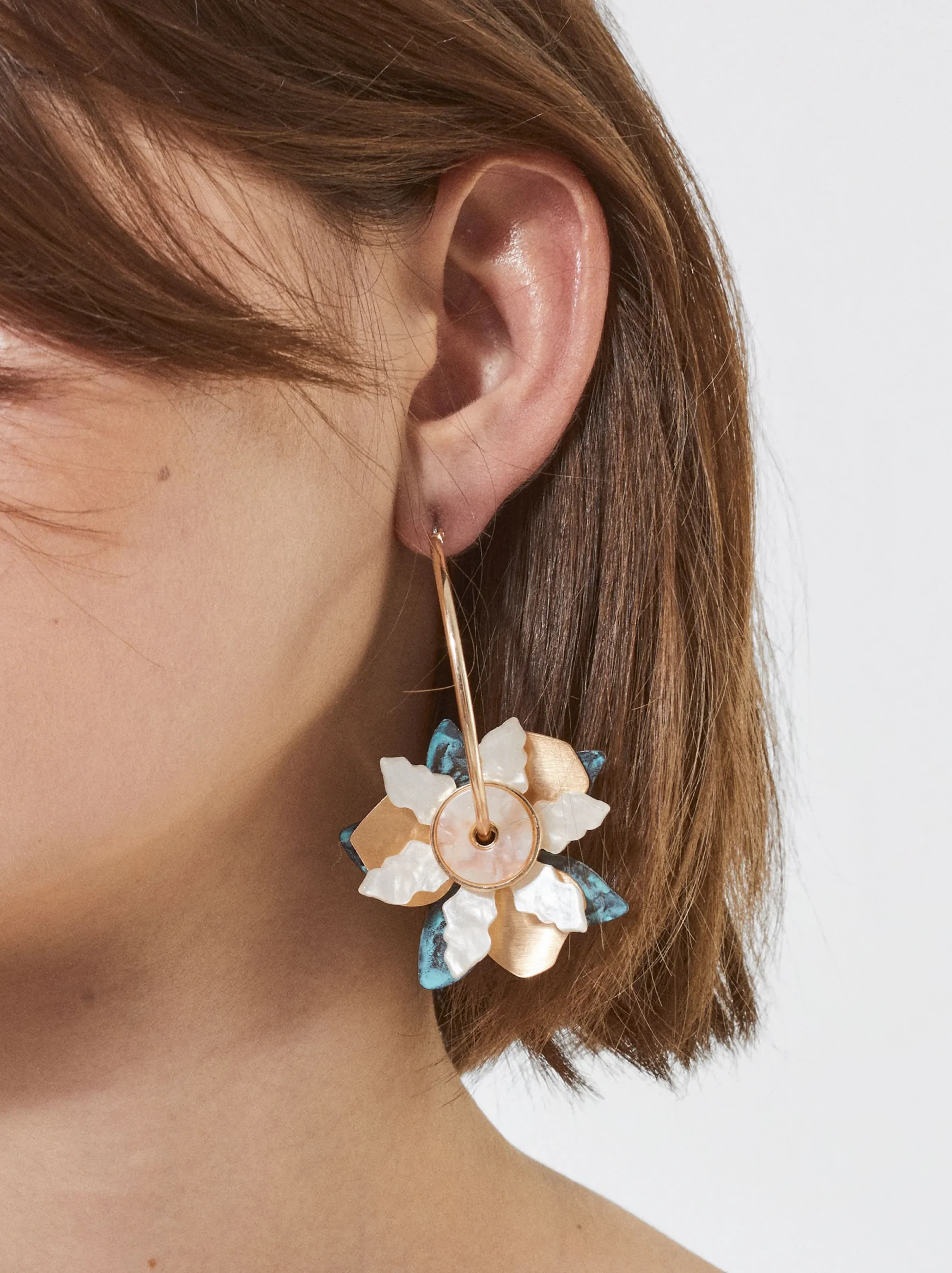 PARFOIS Pendientes De Aro Multicolor Multicor Cheap