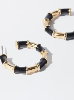 PARFOIS Pendientes De Aro Multicolor Negro Clearance