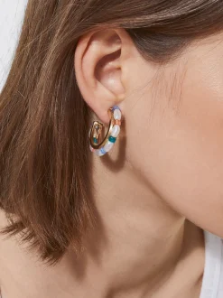 PARFOIS Pendientes De Aro Multicolor Multicor Sale