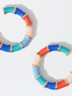 PARFOIS Pendientes De Aro Multicolor Multicor Cheap