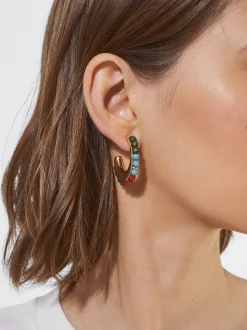 PARFOIS Pendientes De Aro Multicolor Multicor Discount