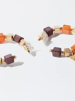 PARFOIS Pendientes De Aro Multicolor Multicor Fashion