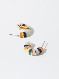 PARFOIS Pendientes De Aro Multicolor Multicor Cheap