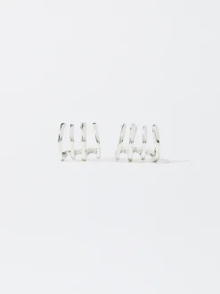 PARFOIS Pendientes De Aro s Plateado Shop