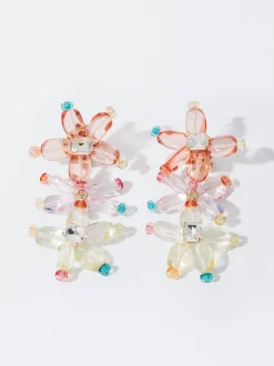 PARFOIS Pendientes De Clip Con Cristales Multicor Store