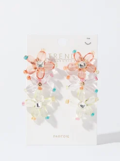 PARFOIS Pendientes De Clip Con Cristales Multicor Store