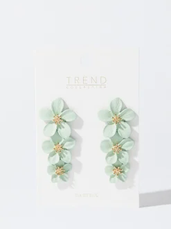PARFOIS Pendientes De Clip Con Flor Amarillo Flash Sale