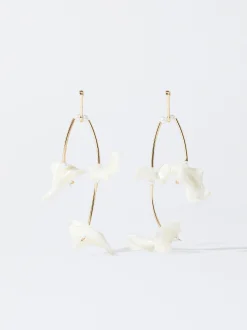 PARFOIS Pendientes De Concha Blanco Cheap