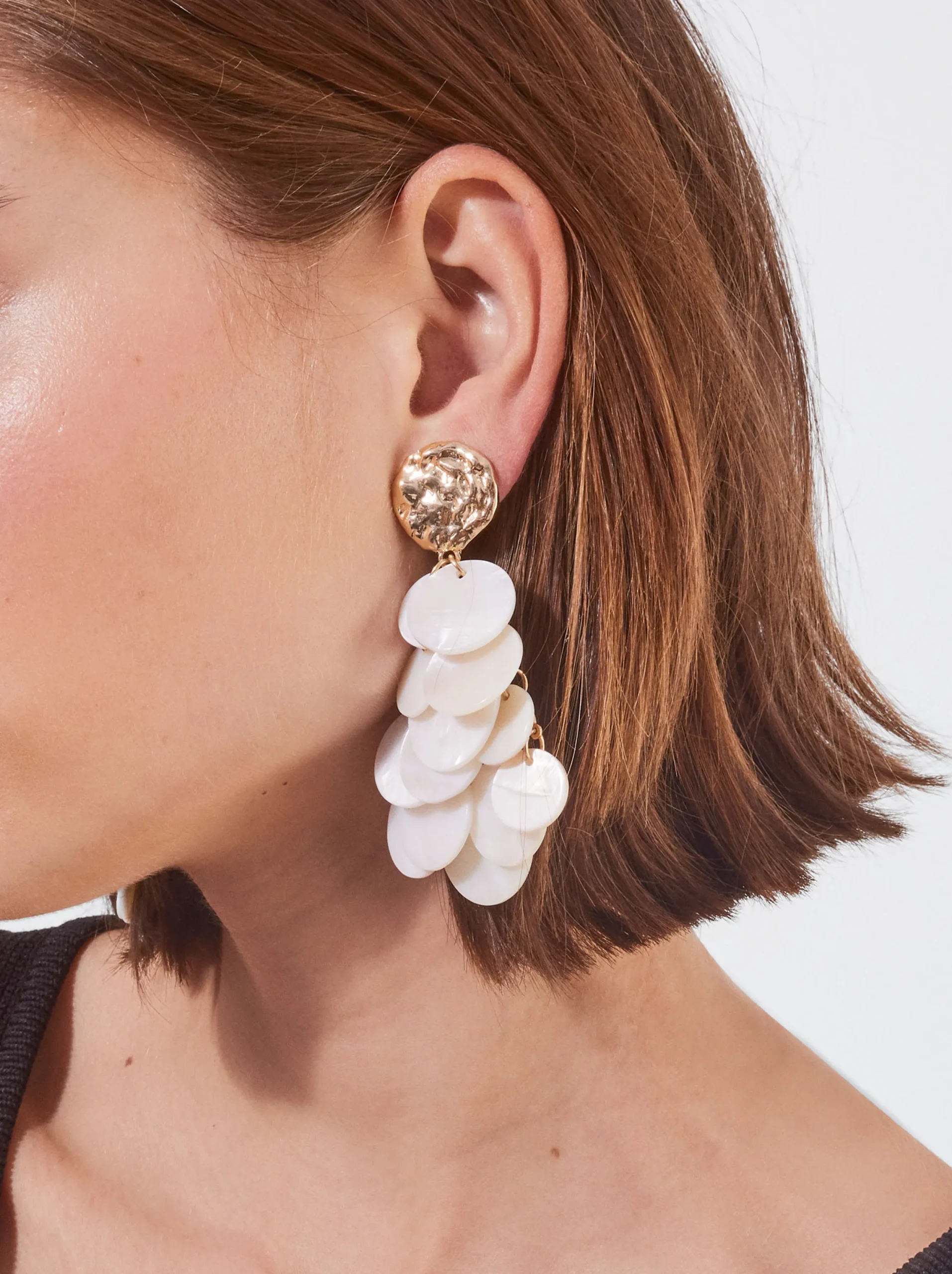 PARFOIS Pendientes De Concha Beige Online