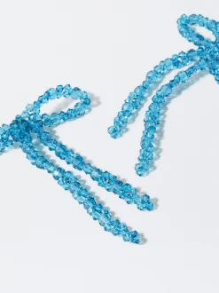 PARFOIS Pendientes De Lazo Azul Flash Sale