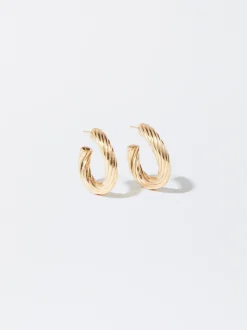 PARFOIS Pendientes De Plata 925 Dorado Hot