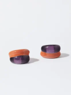 PARFOIS Pendientes De Resina Multicor Hot