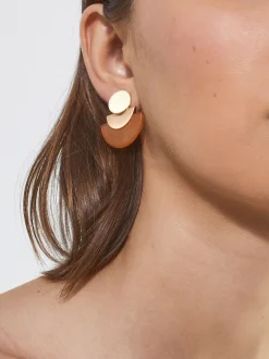 PARFOIS Pendientes Dorados Azul Shop