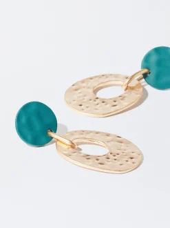 PARFOIS Pendientes Dorados Verde New