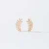 PARFOIS Pendientes Dorados Con Circonitas Cheap