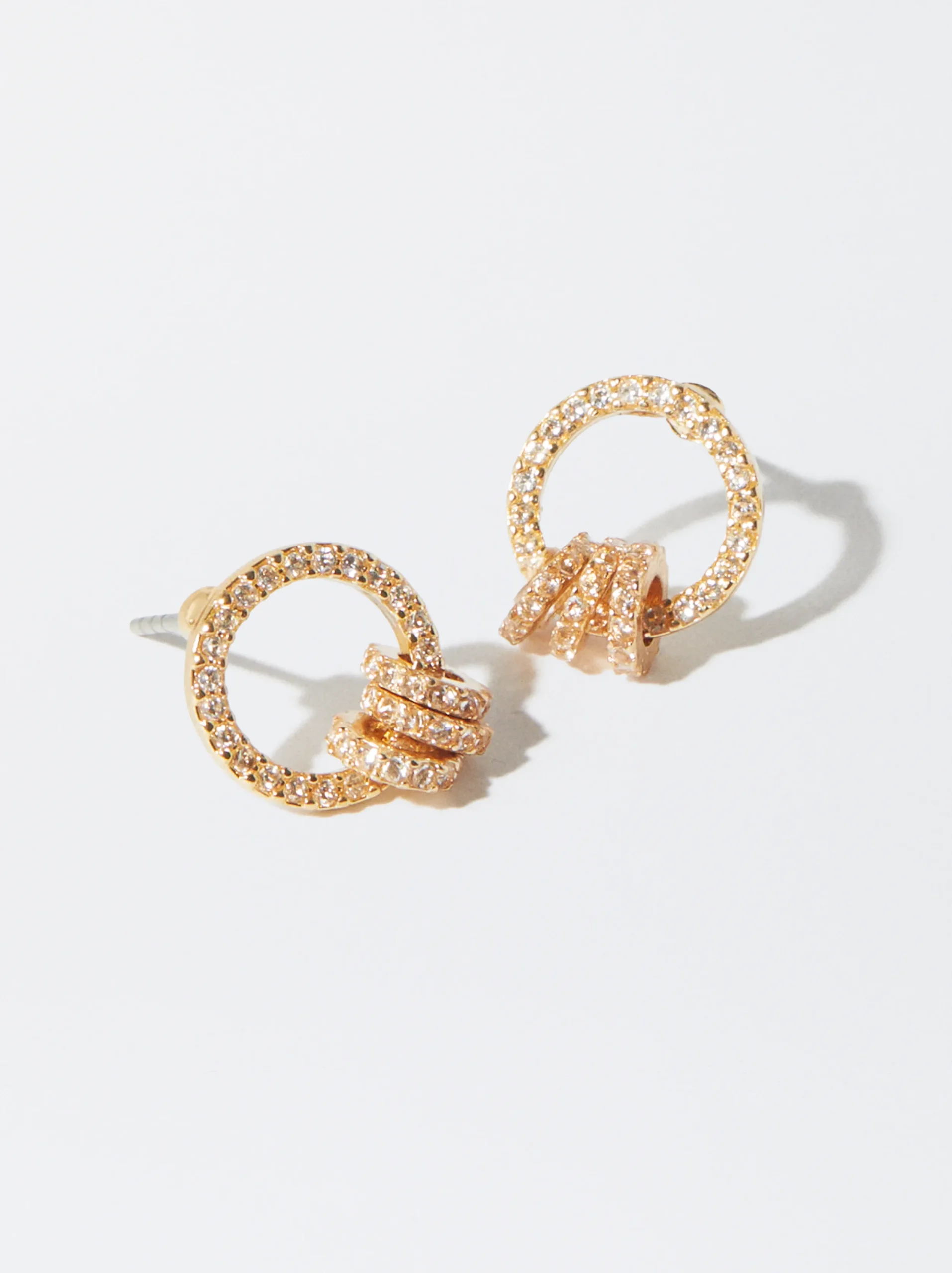 PARFOIS Pendientes s Con Circonitas Dorado Cheap