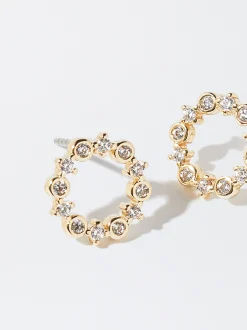 PARFOIS Pendientes s Con Circonitas Dorado Best
