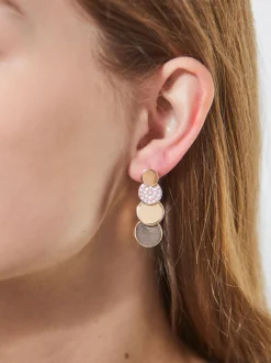 PARFOIS Pendientes s Con Circonitas Dorado Outlet